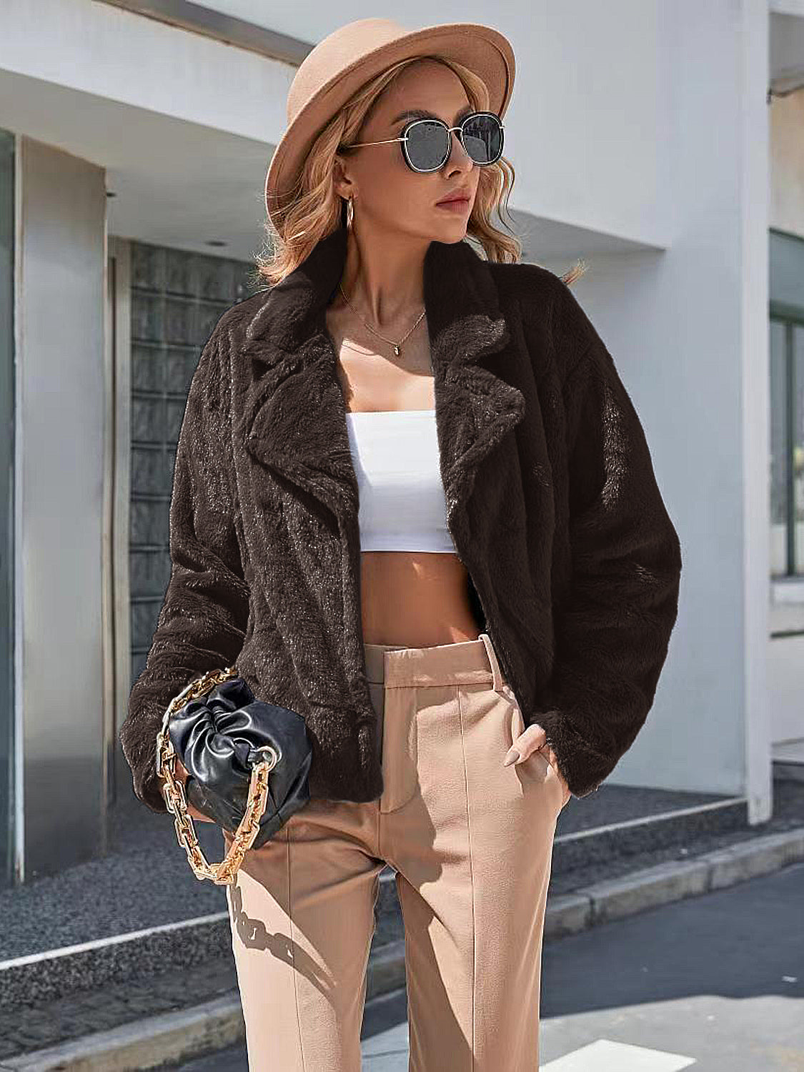 Women Ivy Lane Plush Open Front Dropped Shoulder Jacket NicholesGifts