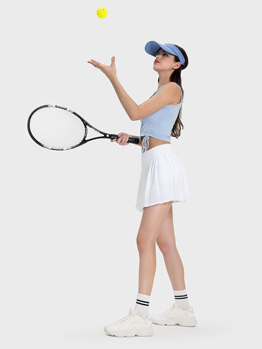 Women Pleated Detail Mid-Rise Waist Active Skirt