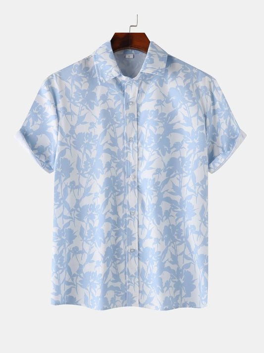 Men's Printed Short Sleeve Button-Up Shirt NicholesGifts