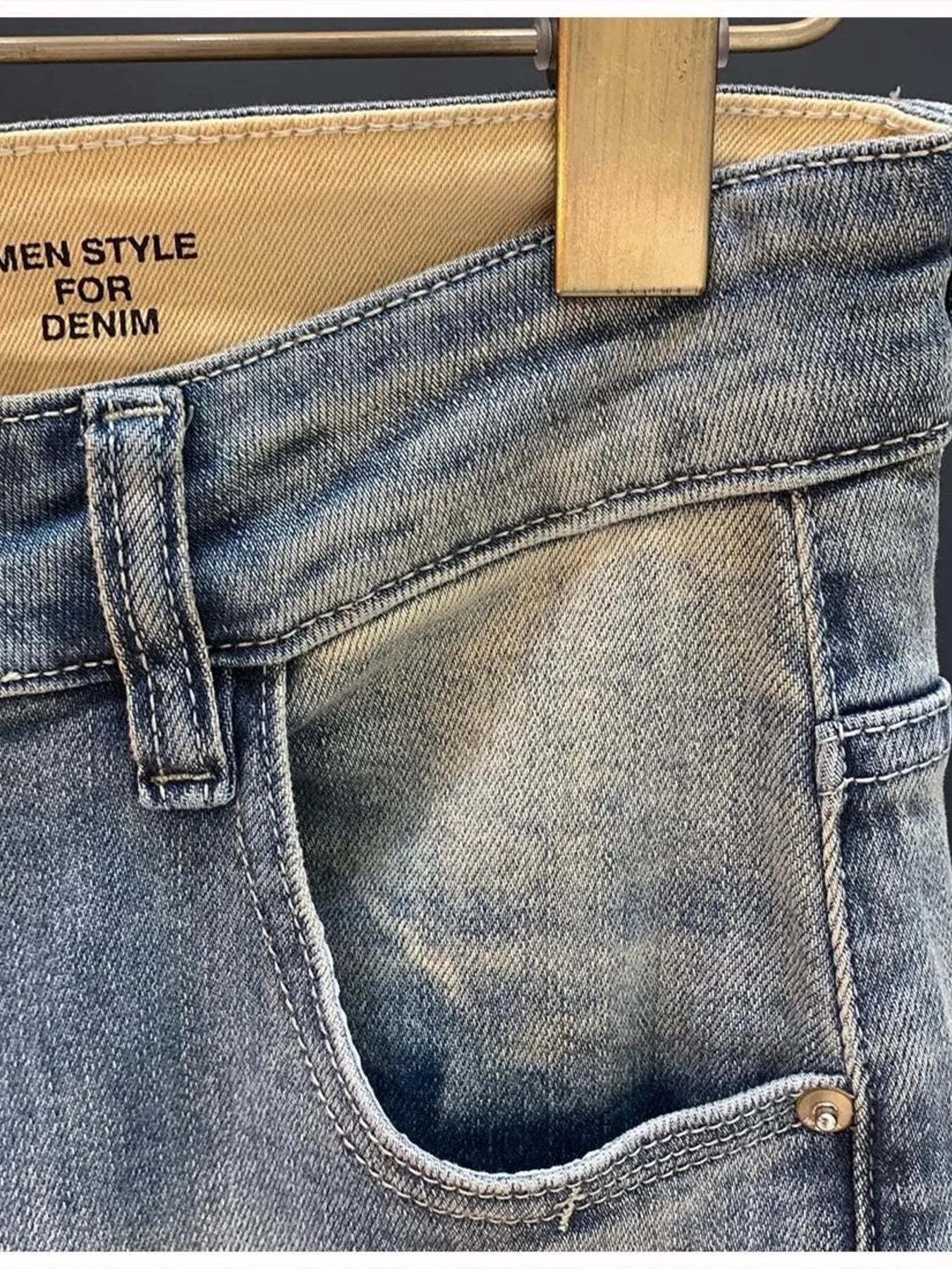 Men's Vintage Washed Distressed Boyfriend Jeans