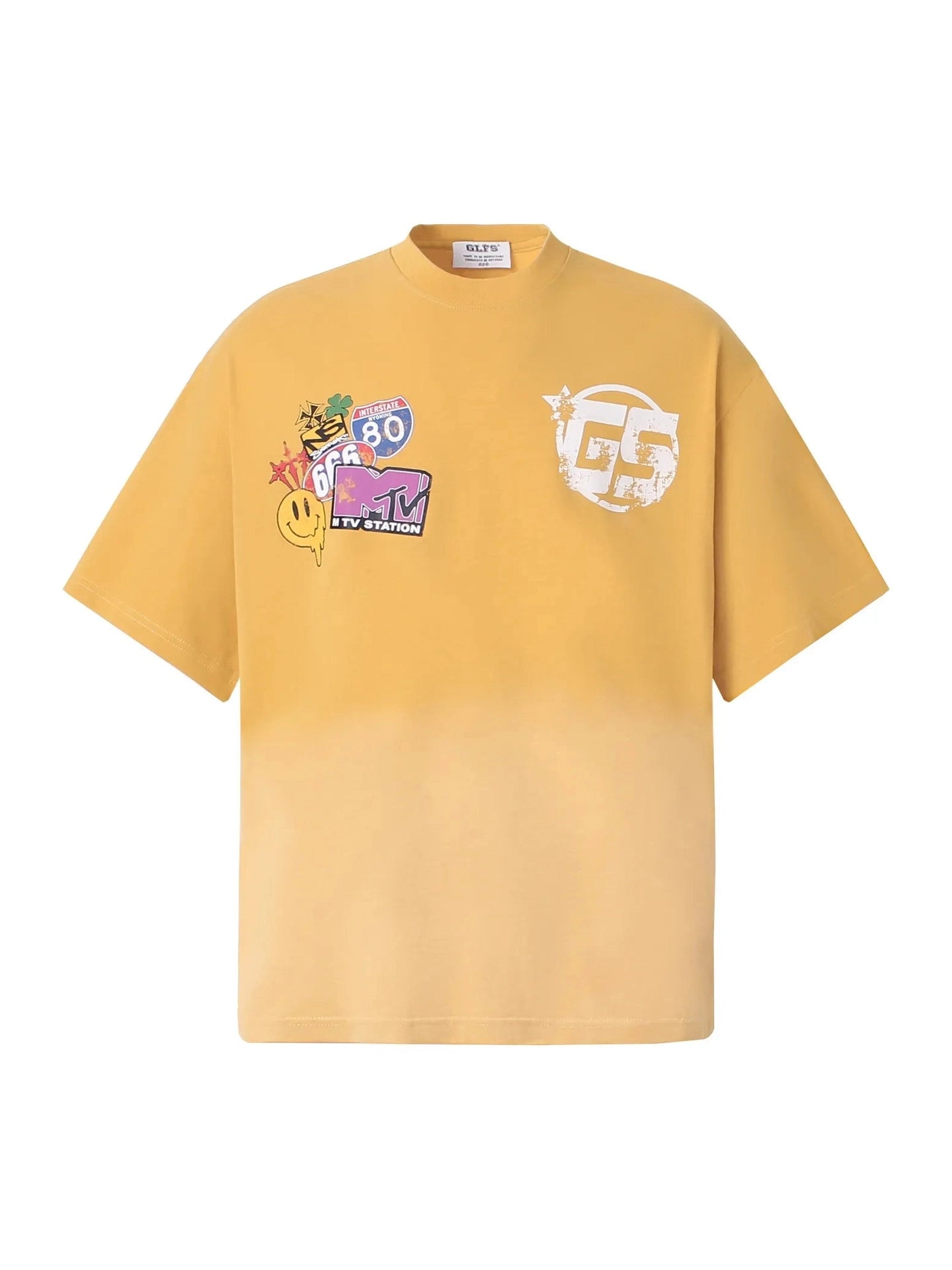Men's Graphic Round Neck Oversized T-Shirt Trendsi