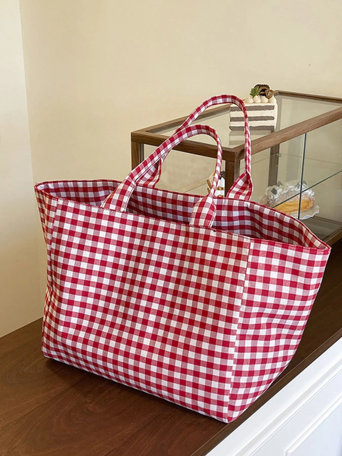 Classic Plaid Tote Bag Trendsi