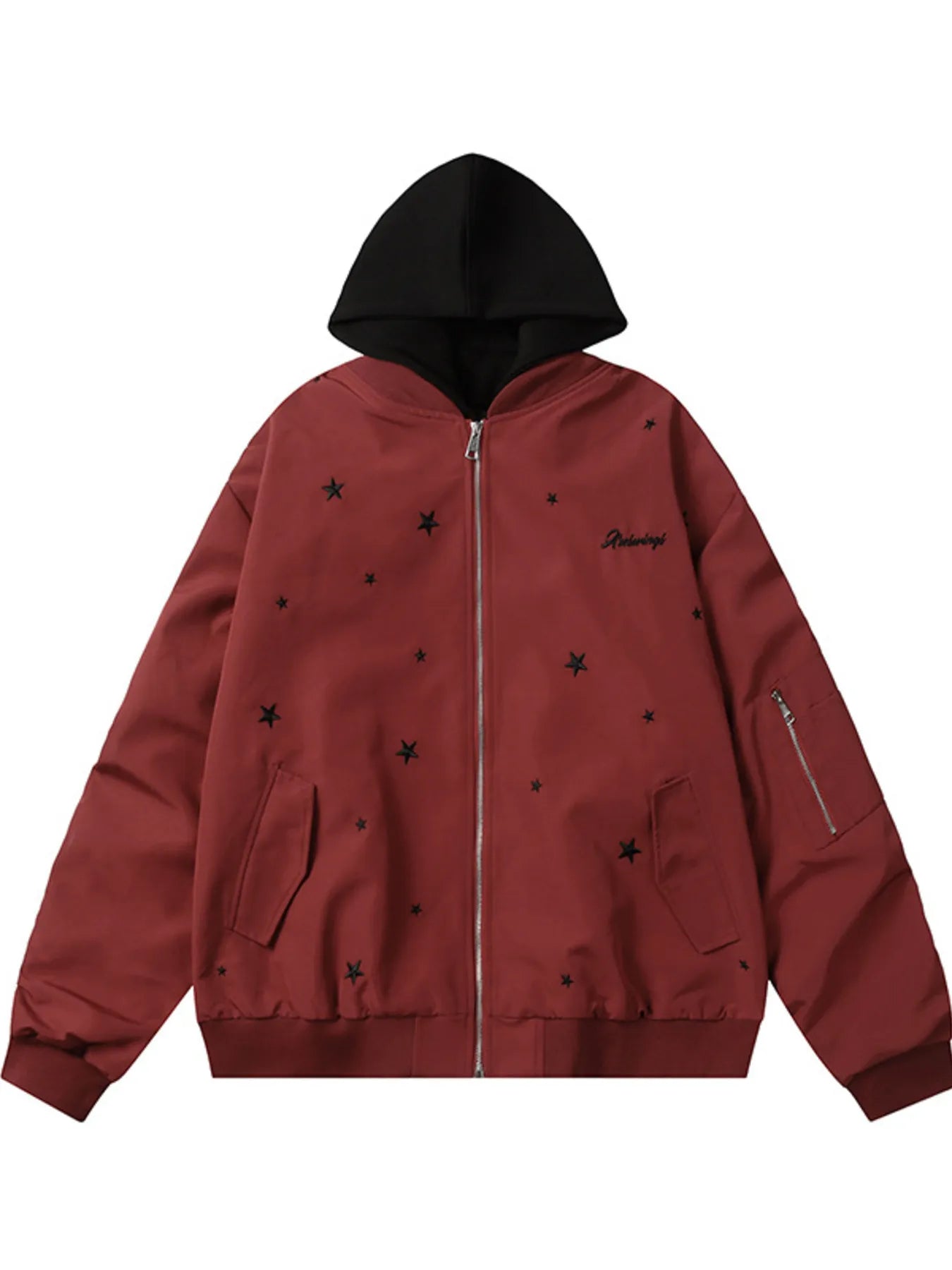 Men's Star Zip Up Hooded Jacket Trendsi