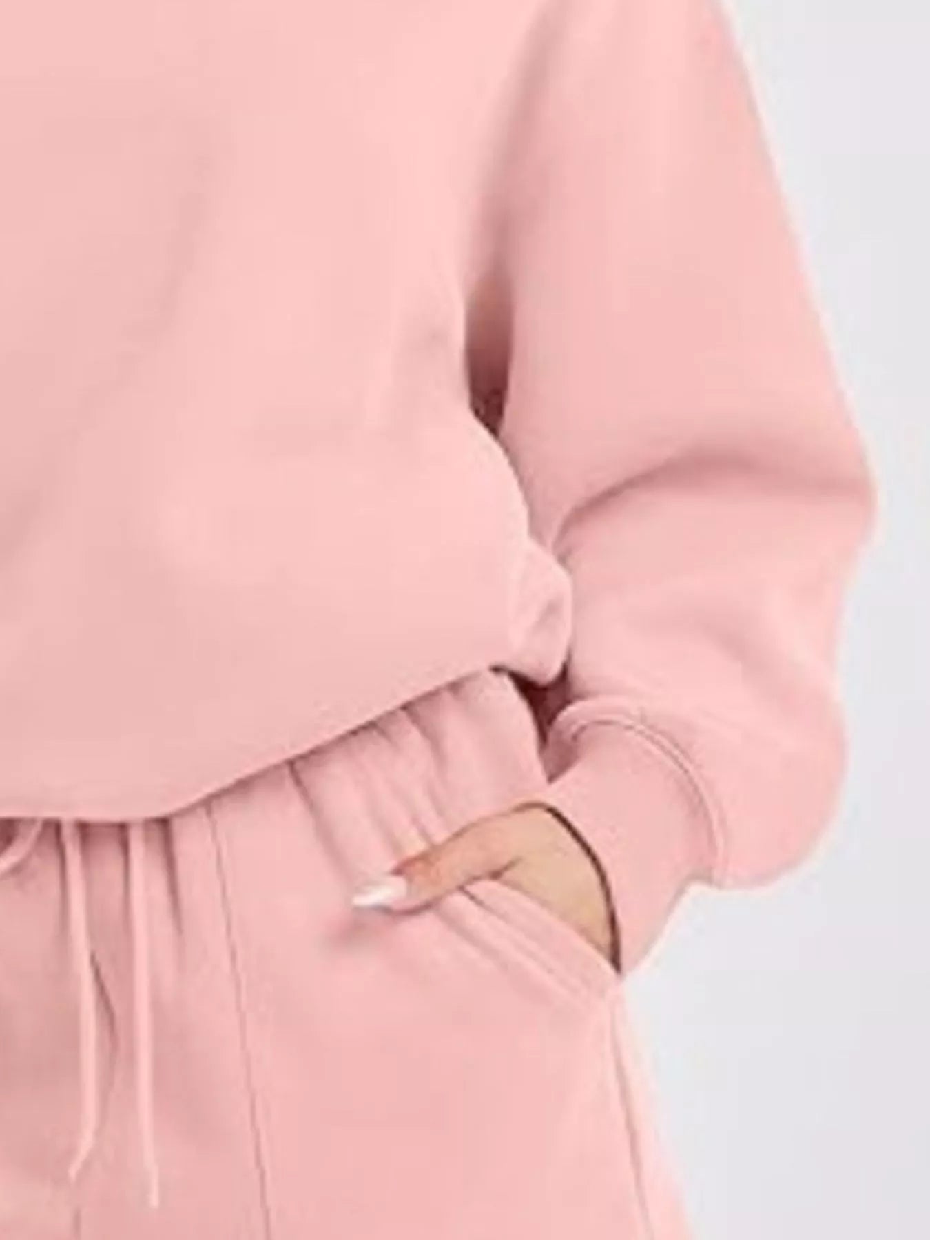 Round Neck Dropped Shoulder Top and Drawstring Shorts Set NicholesGifts