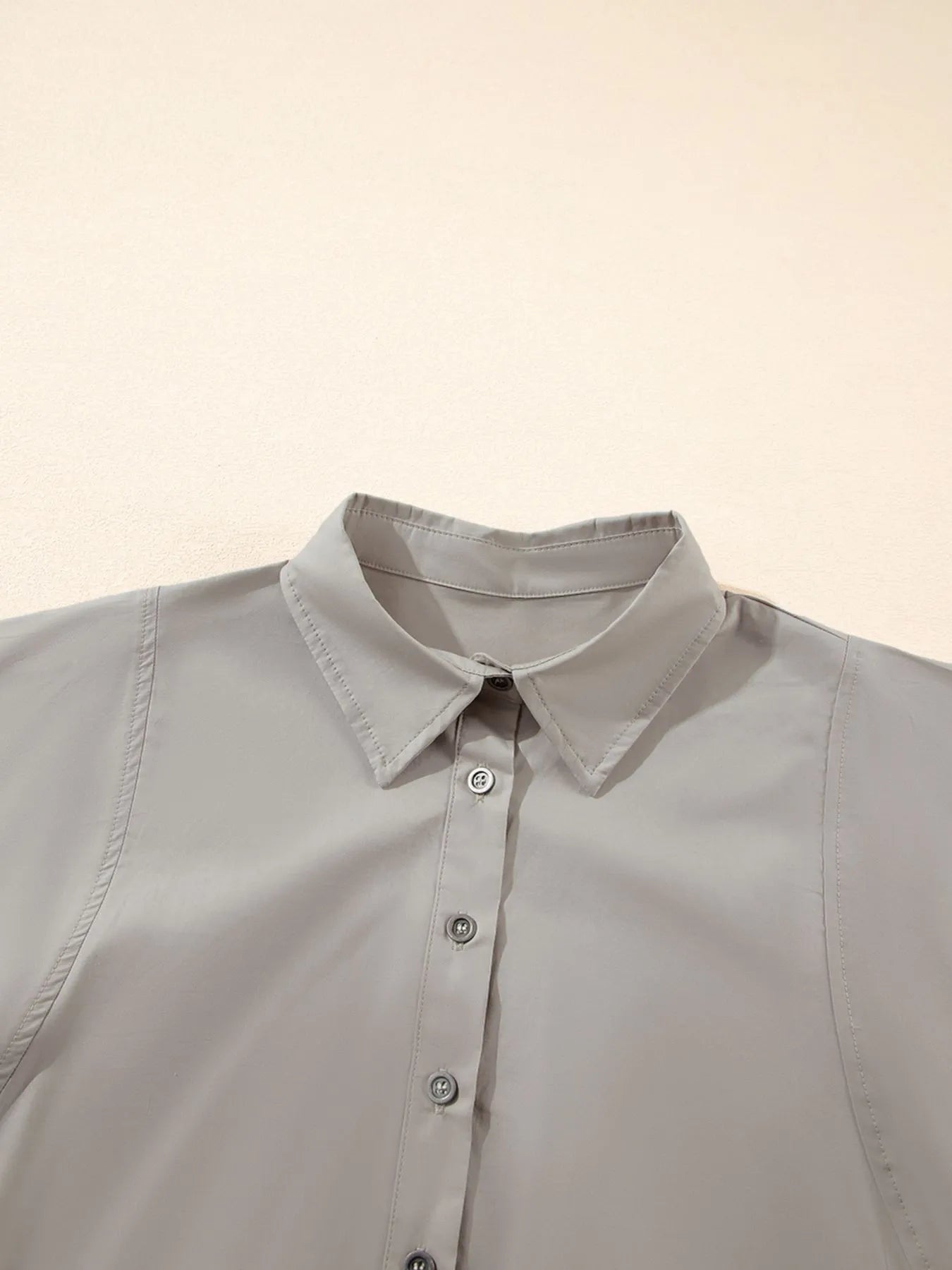 Button Up Lantern Sleeve Shirt NicholesGifts
