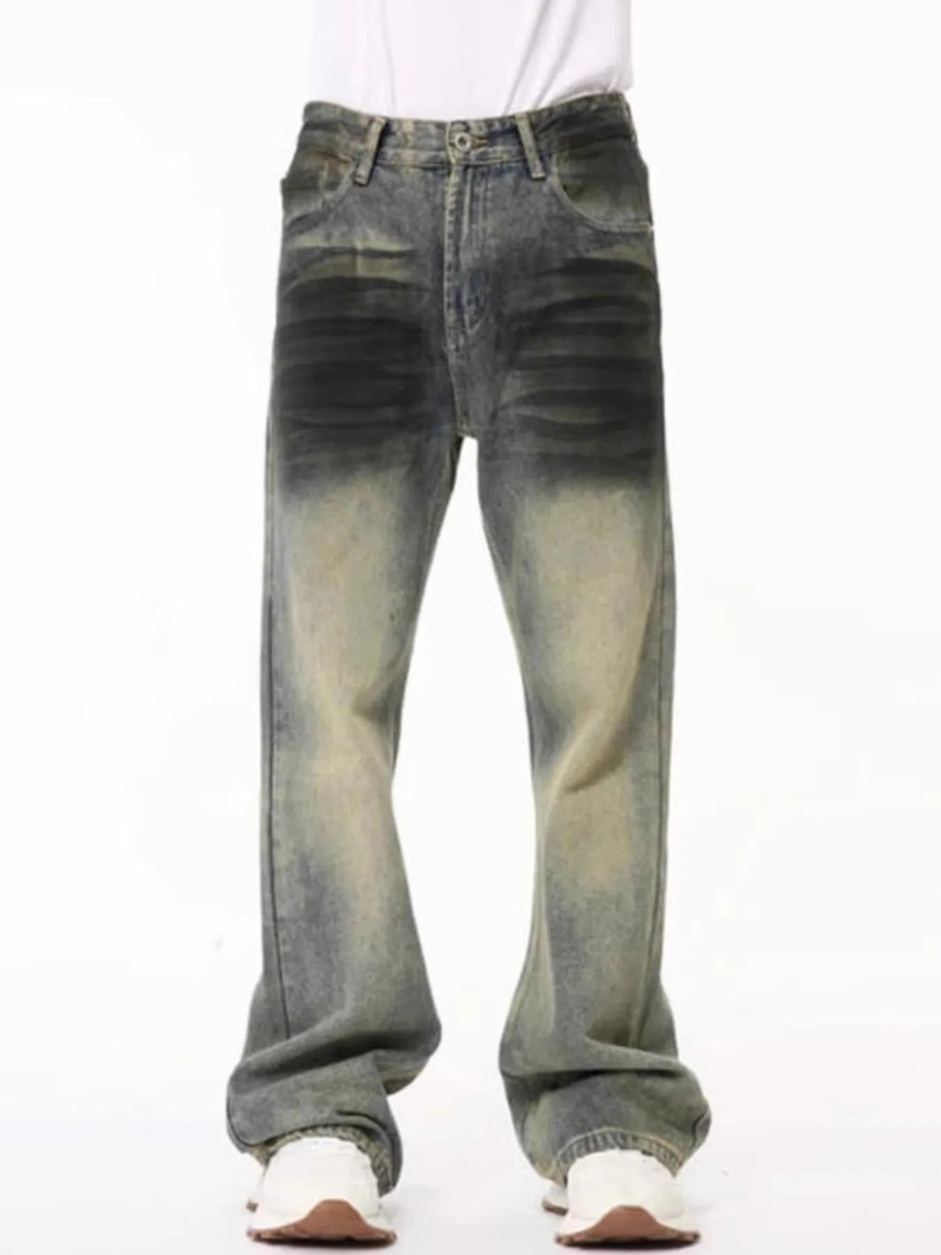Men's Full Size Fade Loose Fit Jeans Plus Size