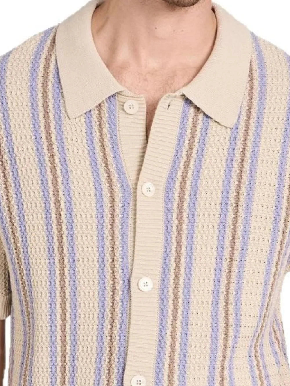 Men's Plus Size Striped Button Down Short Sleeve Shirt NicholesGifts