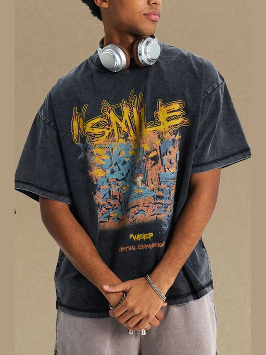 Men's Graphic Round Neck Half Sleeve T-Shirt NicholesGifts