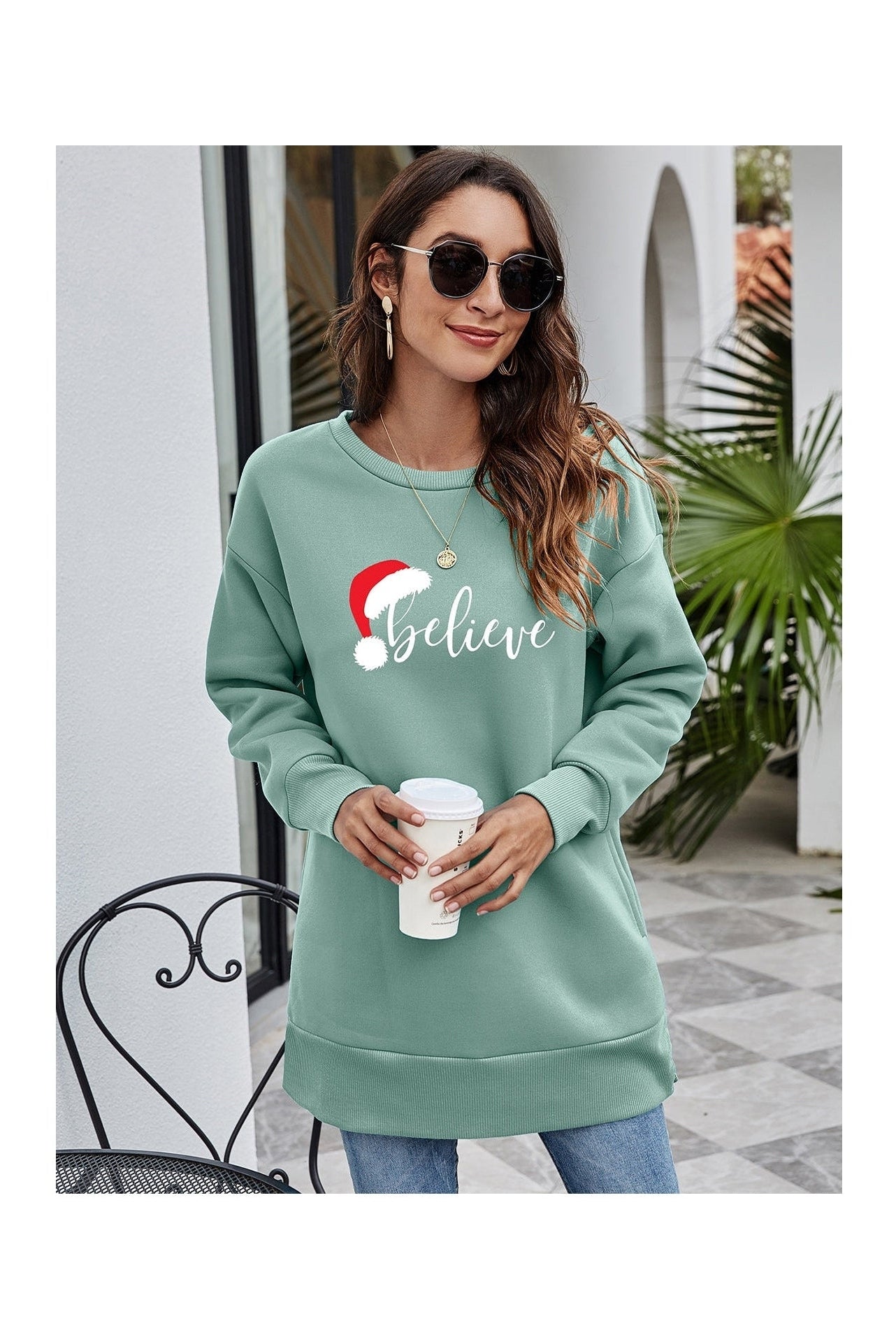 BELIEVE Graphic Tunic Sweatshirt NicholesGifts