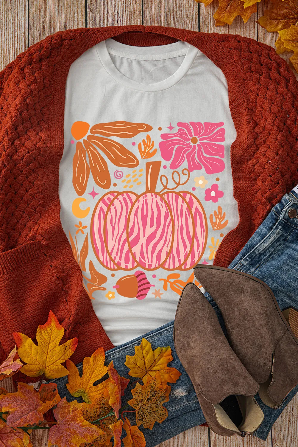 Graphic Round Neck Short Sleeve T-Shirt NicholesGifts