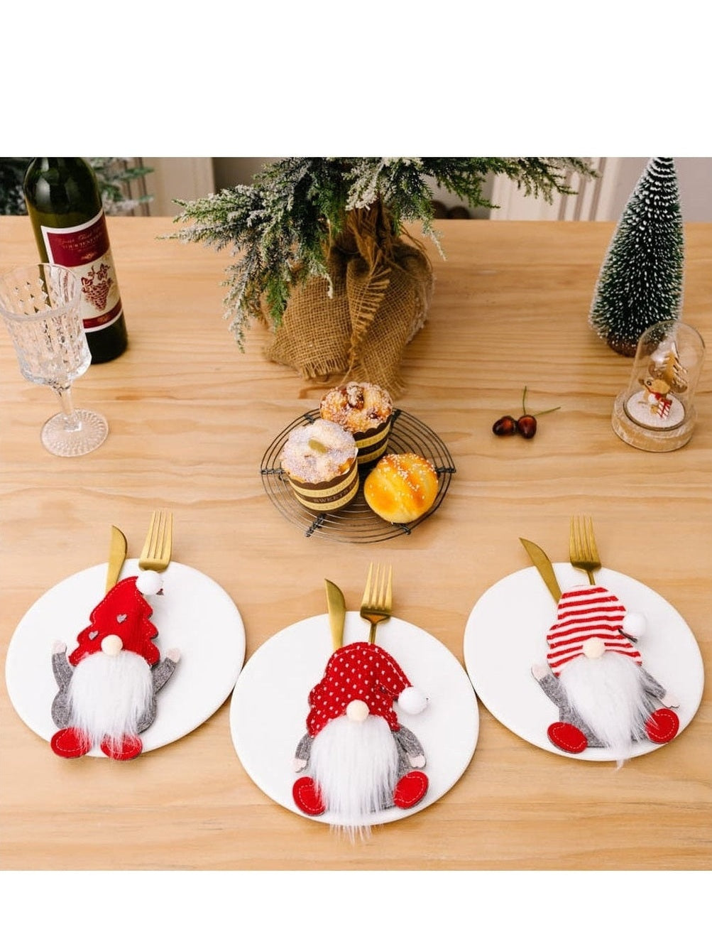 3-Piece Faceless Gnome Cutlery Holders