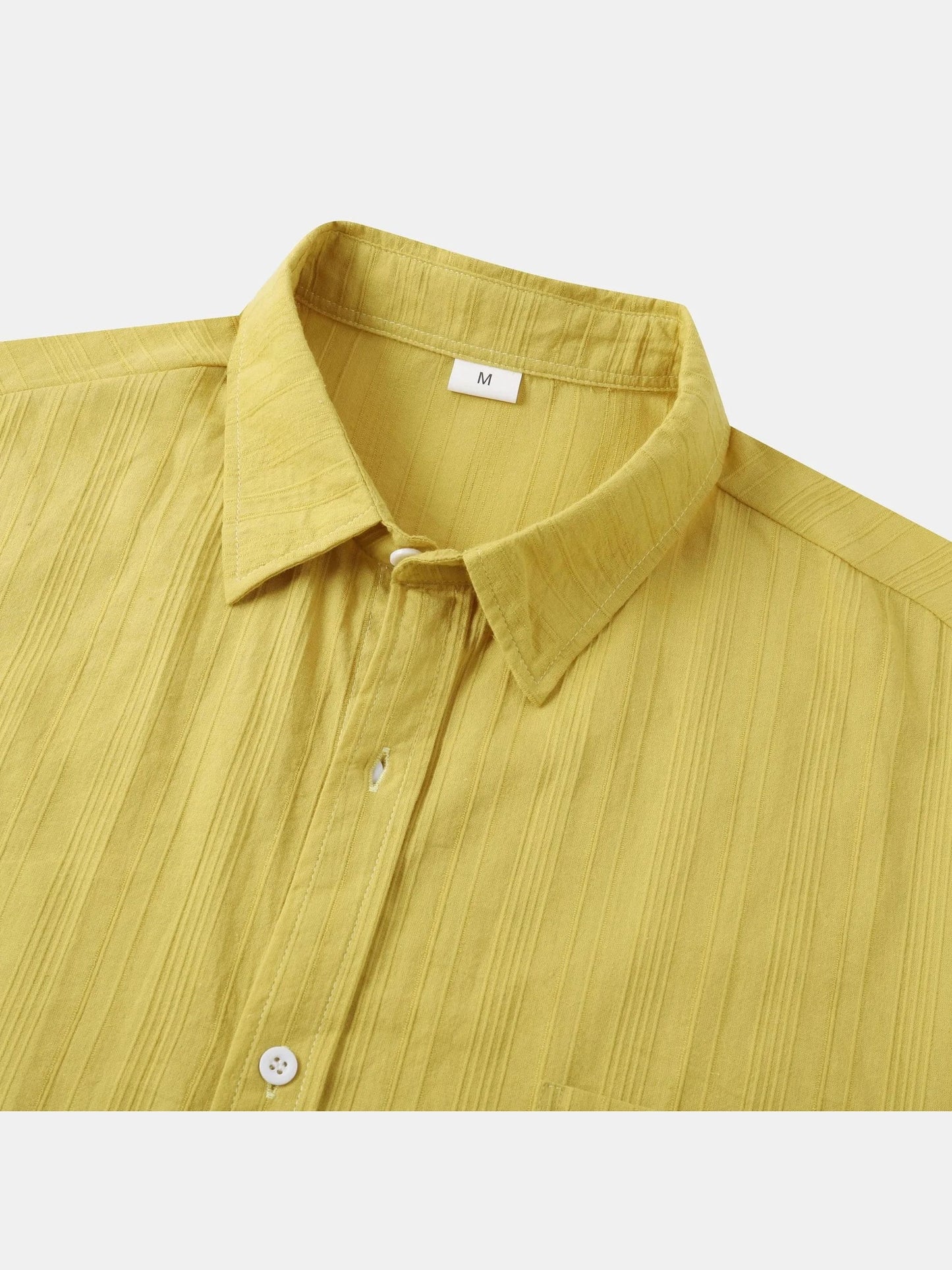 Men's Short Sleeve Button Down Shirt with Chest Pocket Trendsi