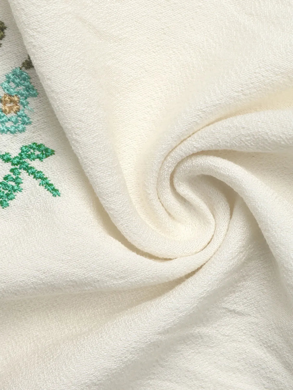 Embroidered V-Neck Short Sleeve Shirt