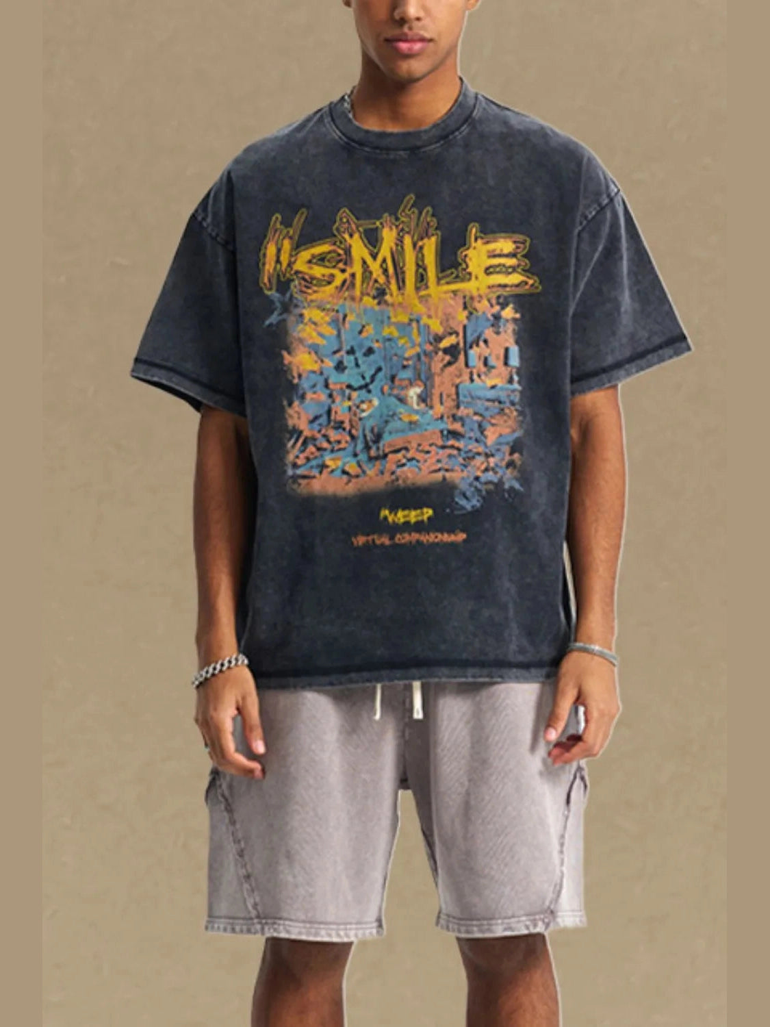 Men's Graphic Round Neck Half Sleeve T-Shirt NicholesGifts