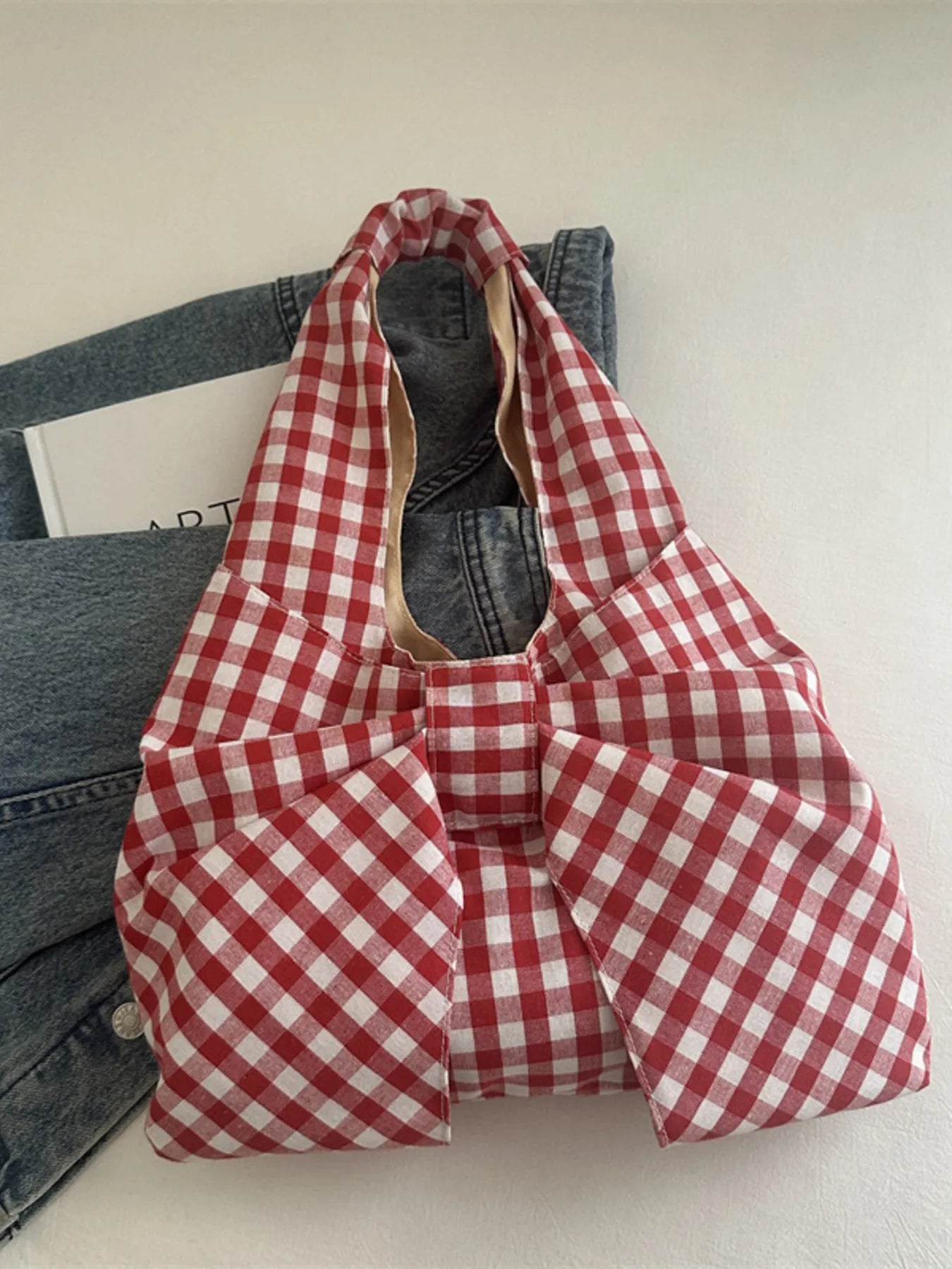 Ruched Bow Shoulder Bag Trendsi