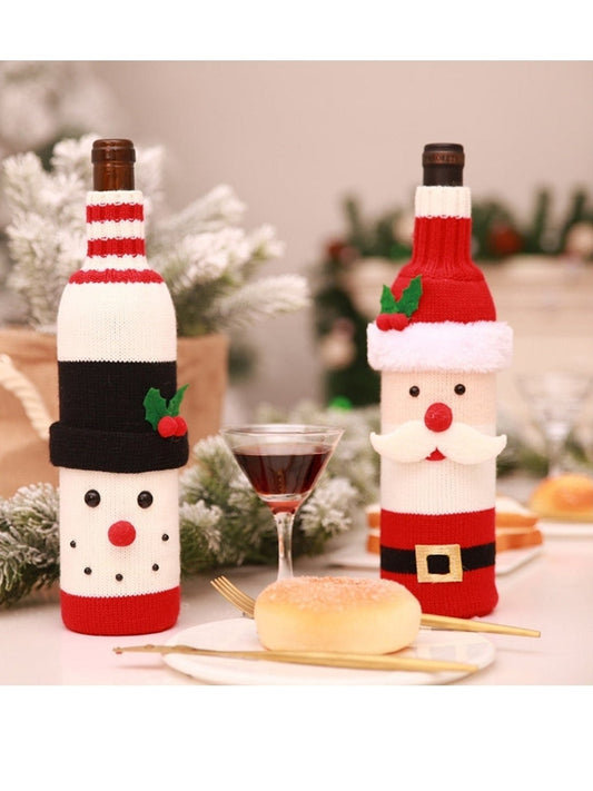 Christmas Knit Wine Bottle Cover