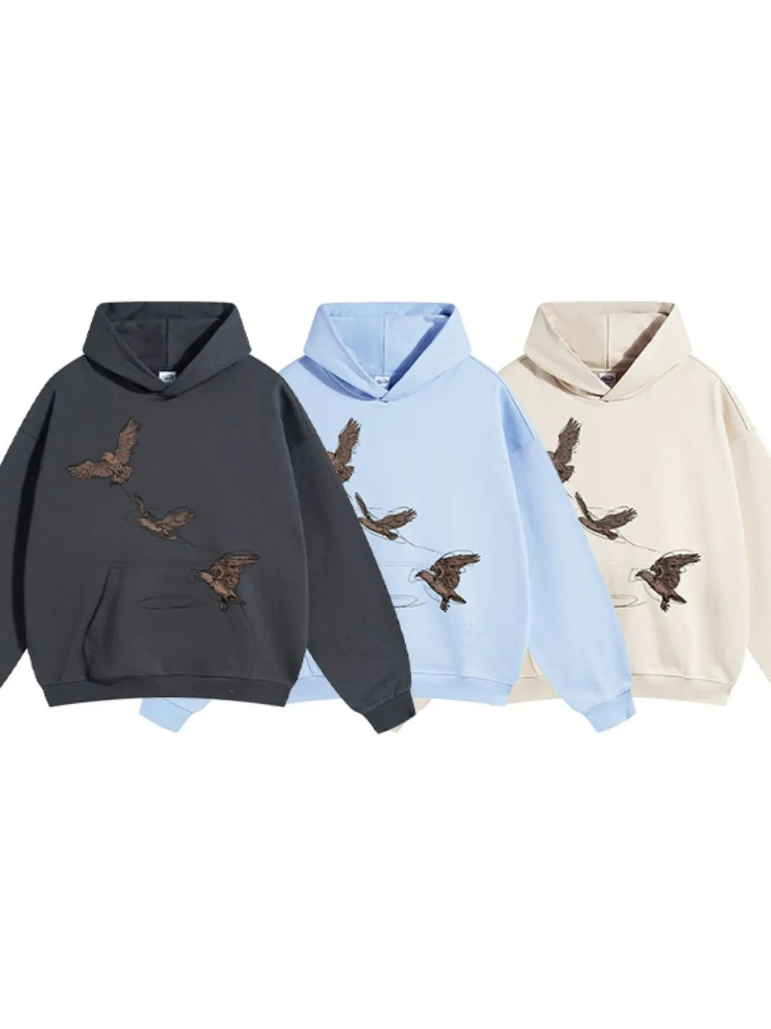 Men's Graphic Long Sleeve Hoodie with Kangaroo Pocket NicholesGifts