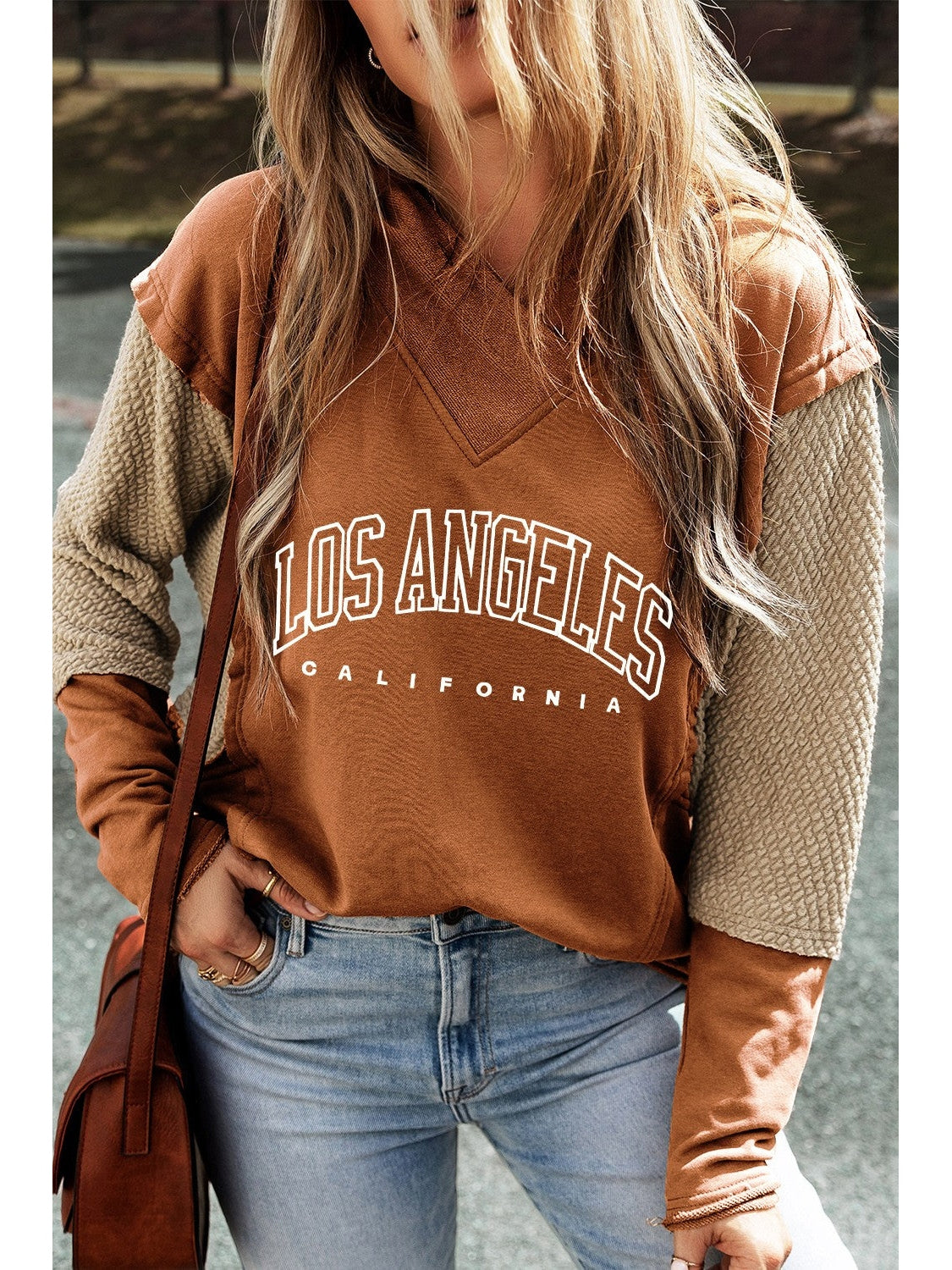 NicholesGifts Women Letter Graphic Long Sleeve Hoodie NicholesGifts