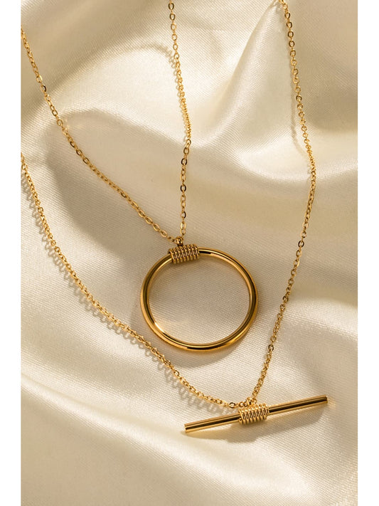 Double-Layered Stainless Steel Necklace NicholesGifts
