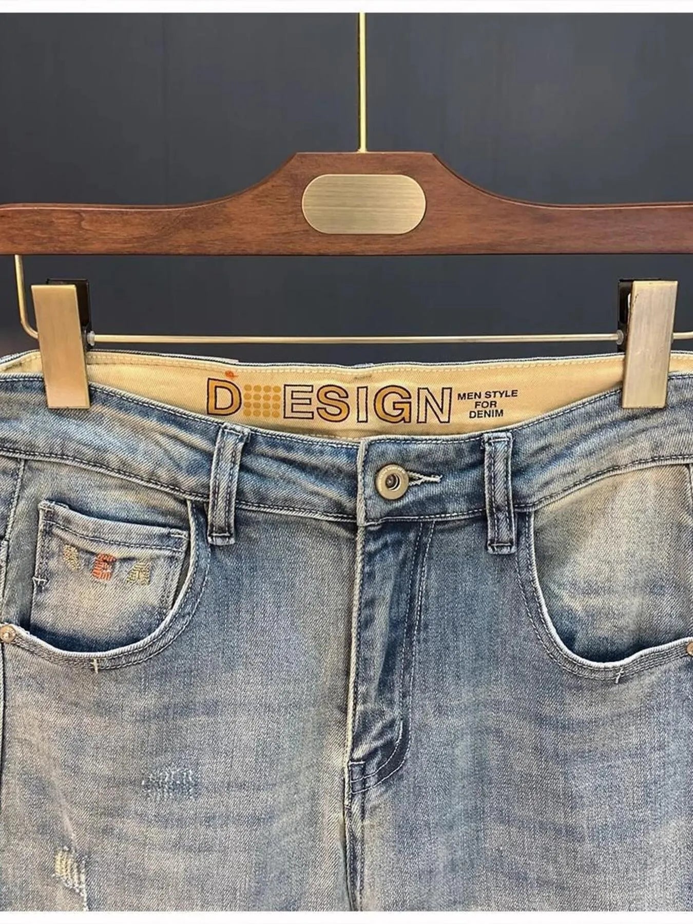 Men's Vintage Washed Distressed Boyfriend Jeans