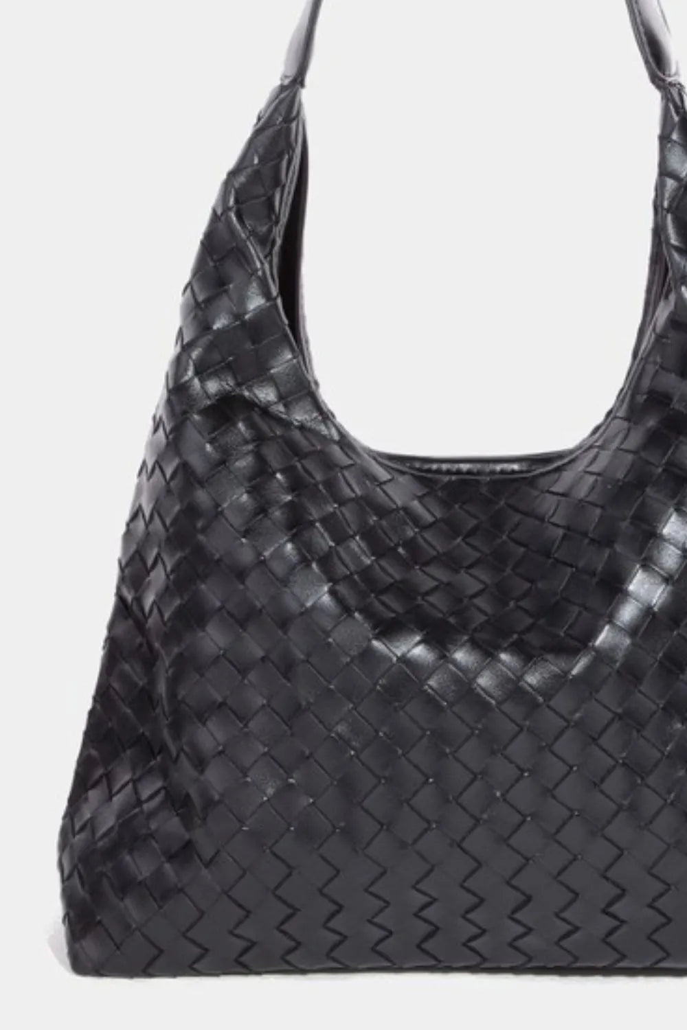 Fame Woven Faux Leather Tote Bag Trendsi