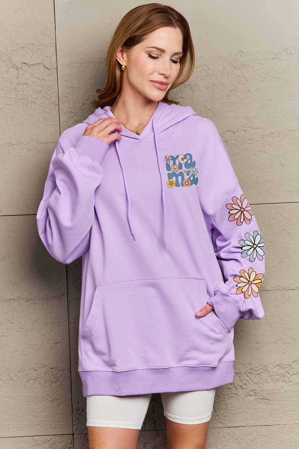 Simply Love Simply Love Full Size MAMA Graphic Dropped Shoulder Hoodie NicholesGifts