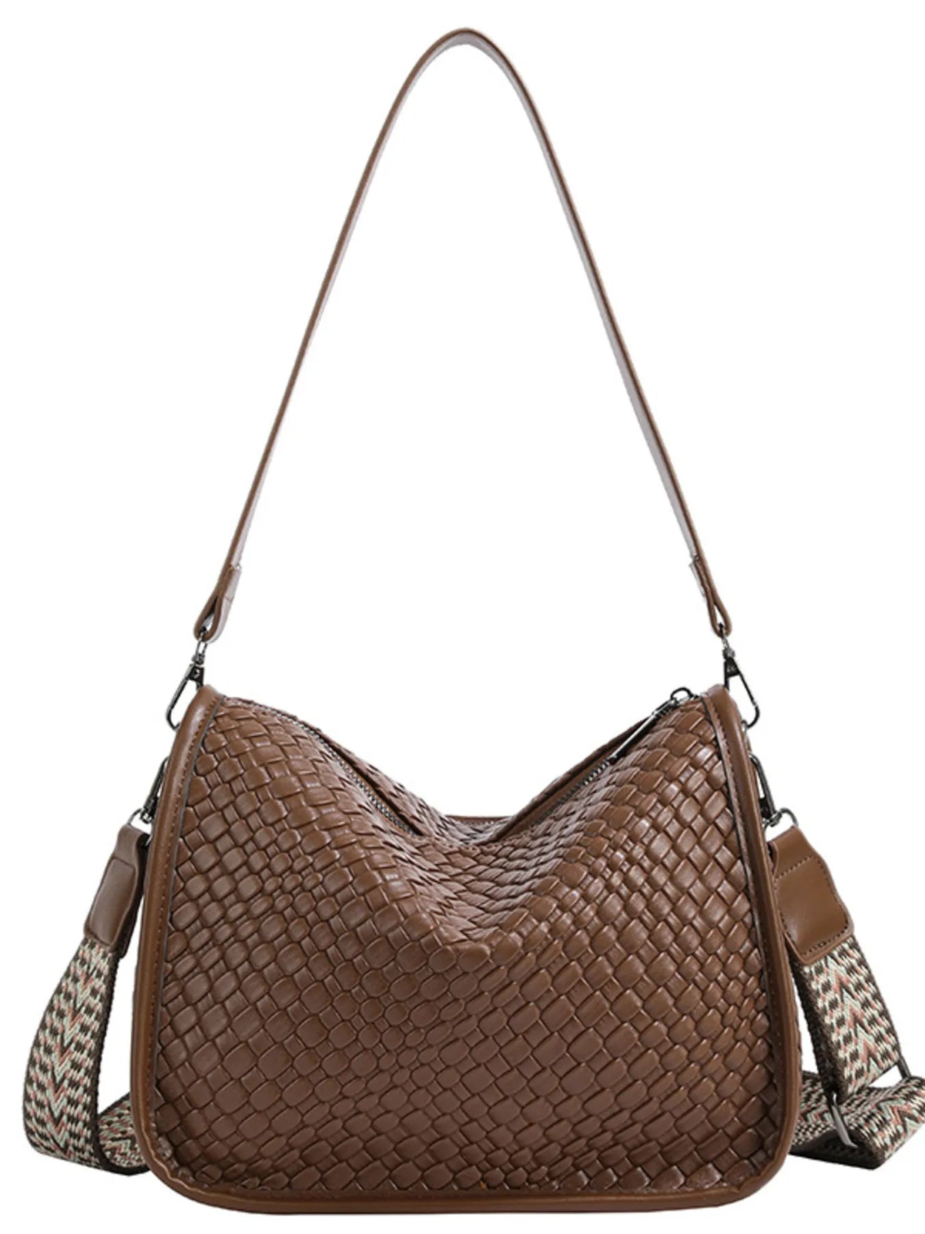 Textured Leather Shoulder Bag Trendsi