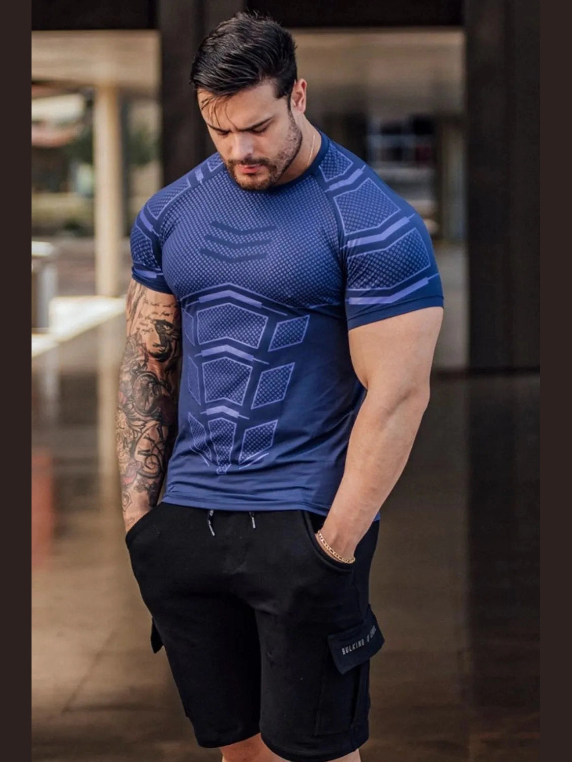 Men's Plus Size Round Neck Short Sleeve T-Shirt Trendsi