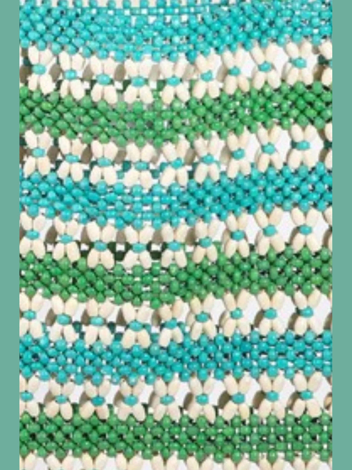 Fame Contrast Wooden Beaded Tote Bag NicholesGifts