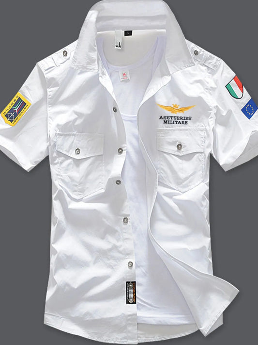 Men's Full Size Button Up Short Sleeve Shirt Plus Size NicholesGifts