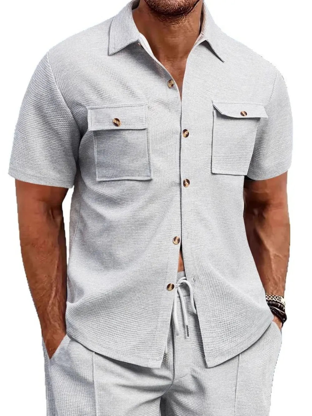 Men's Full Size Button Down Short Sleeve Shirt Plus Size NicholesGifts
