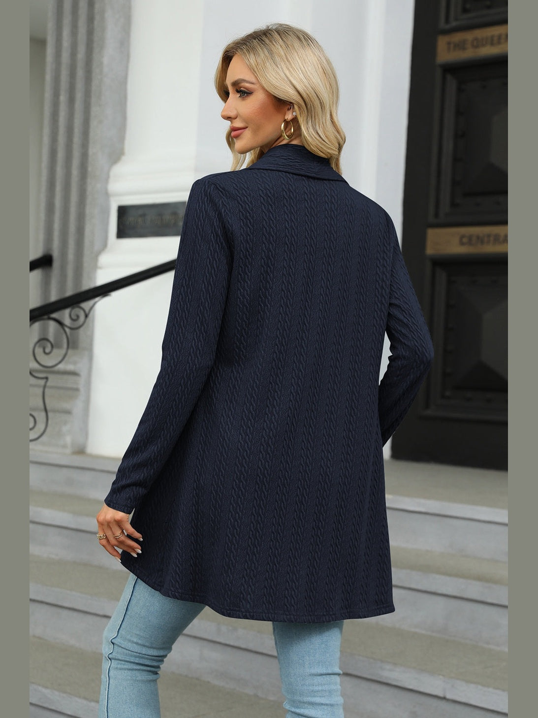 Open Front Long Sleeve Cardigan nicholesgifts