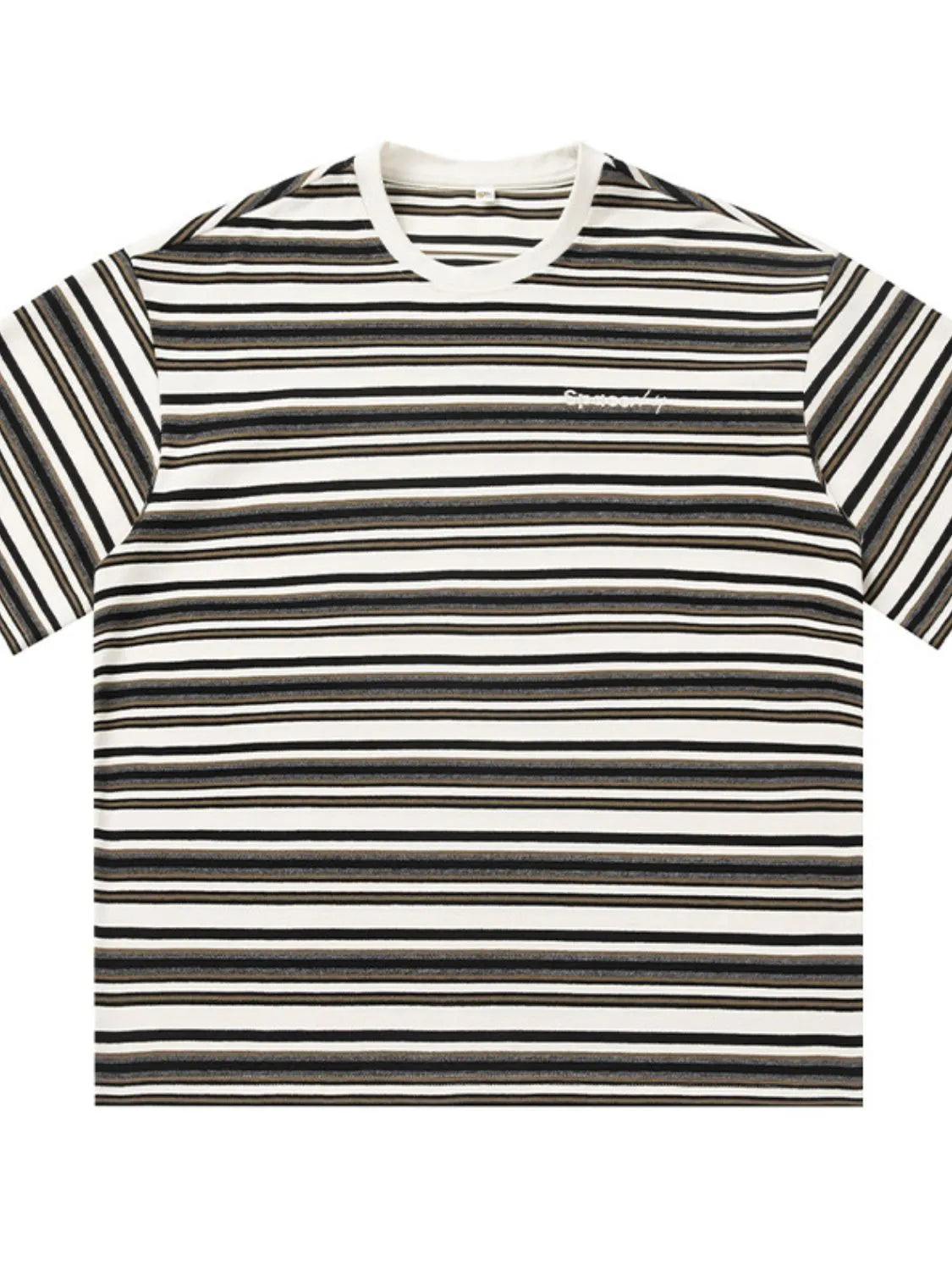 Men's Striped Round Neck Half Sleeve T-Shirt