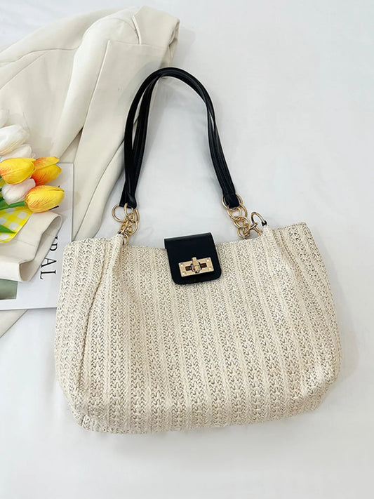 Woven Straw Shoulder Bag