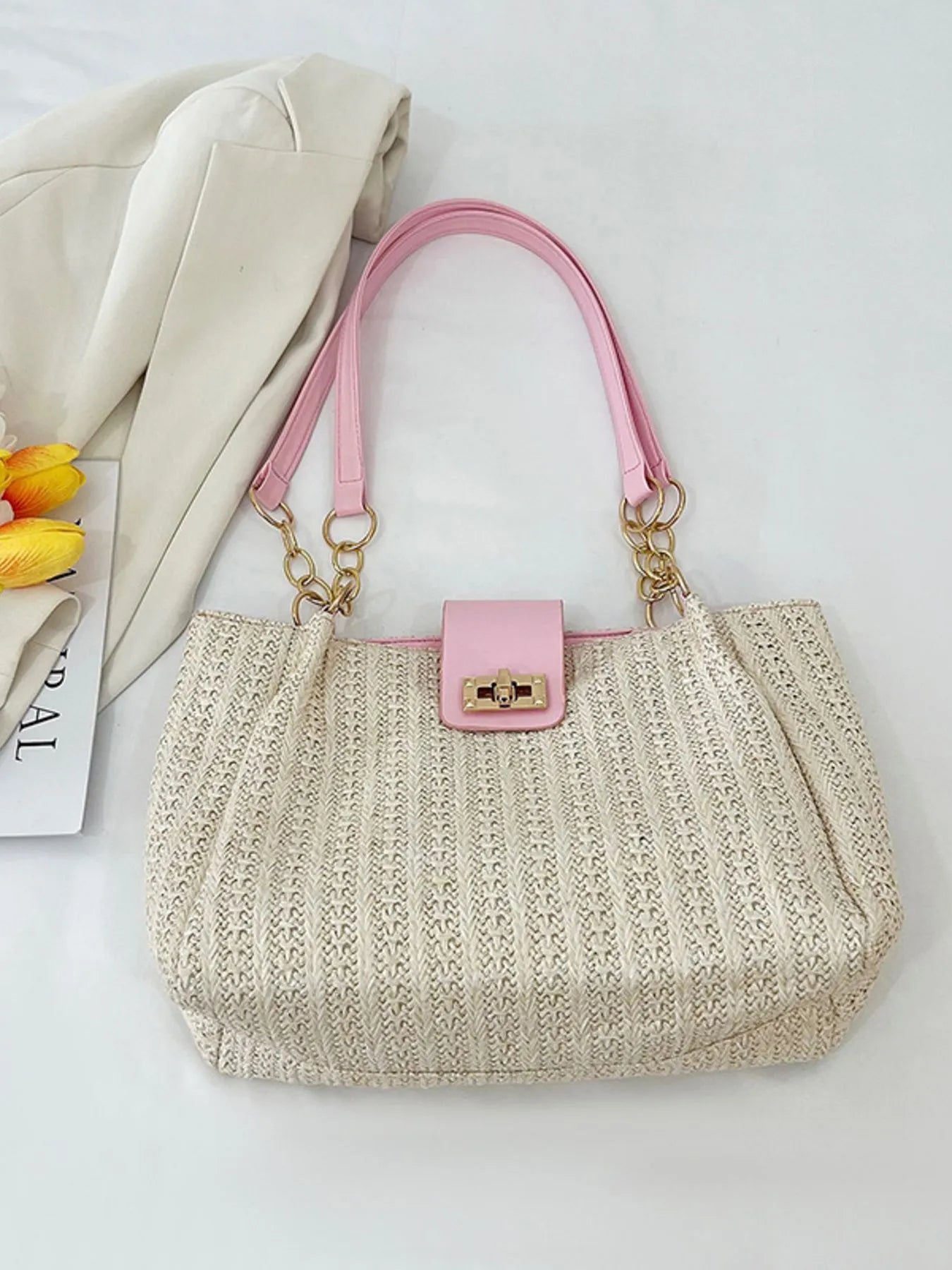 Woven Straw Shoulder Bag Trendsi
