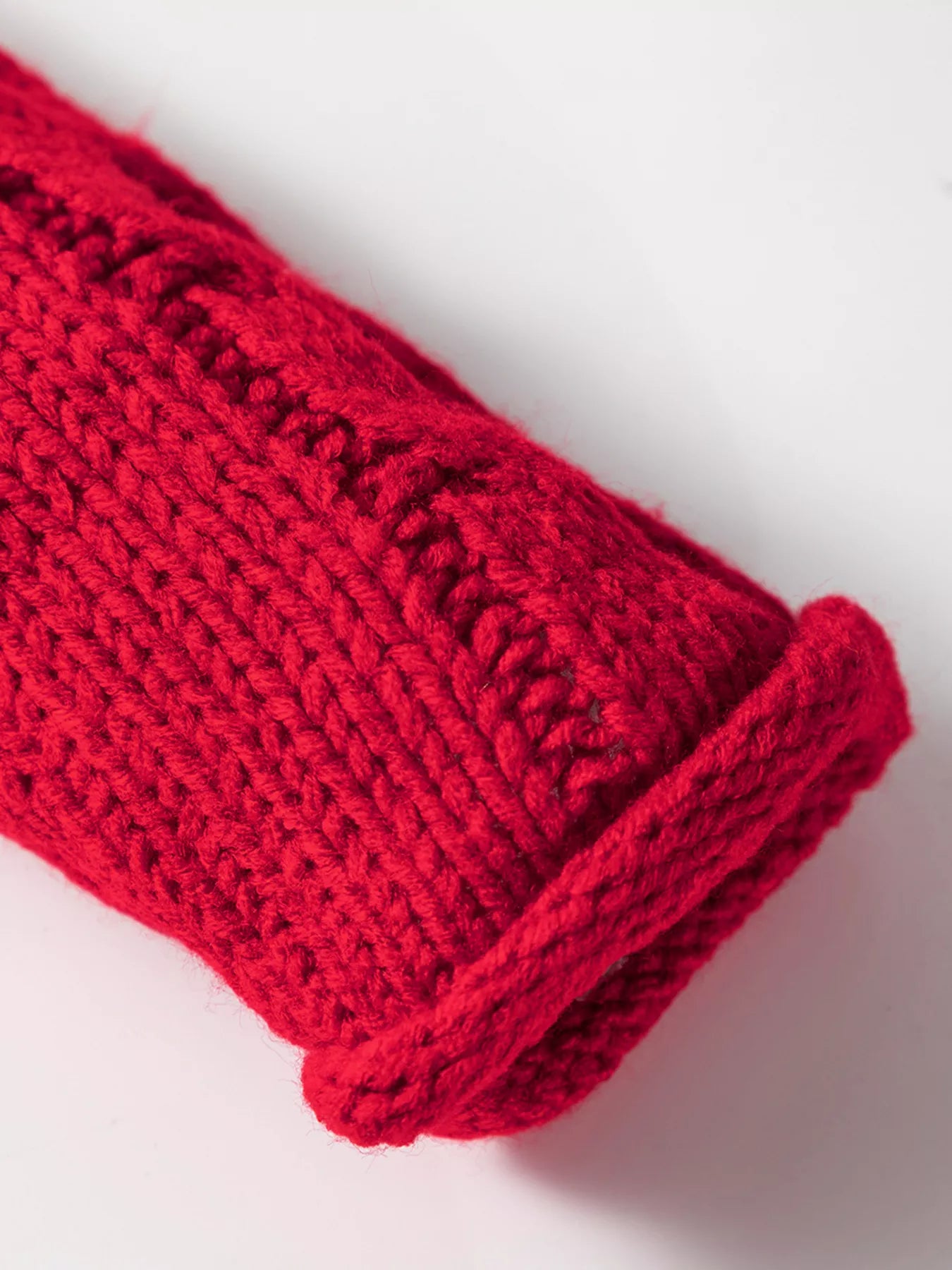 Contrast Trim Textured Knit Drawstring Hooded Sweater