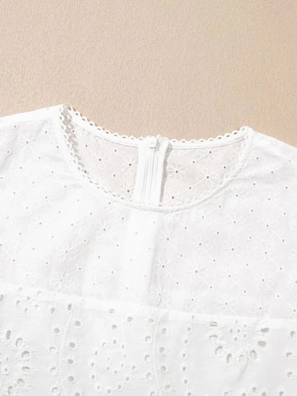 Floral Eyelet Embroidered Sleeveless Shift Dress NicholesGifts