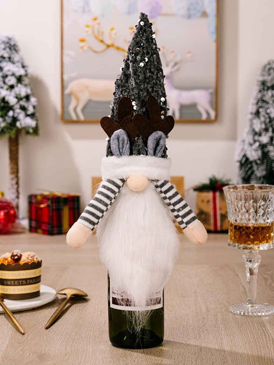 Sequin Pointed Hat Wine Bottle Cover NicholesGifts