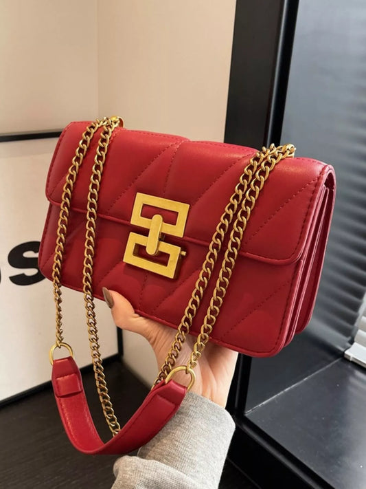 Quilted Flap Chain Crossbody Bag nicholesgifts