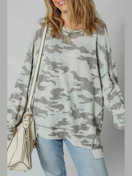 Camouflage Long Sleeve Sweatshirt NicholesGifts
