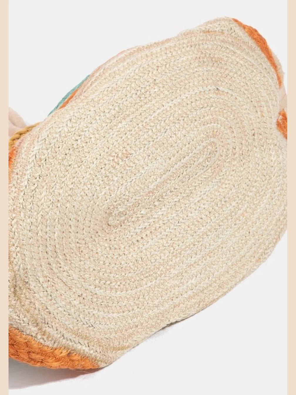 Fame Wavy Rainbow Straw Tote Bag