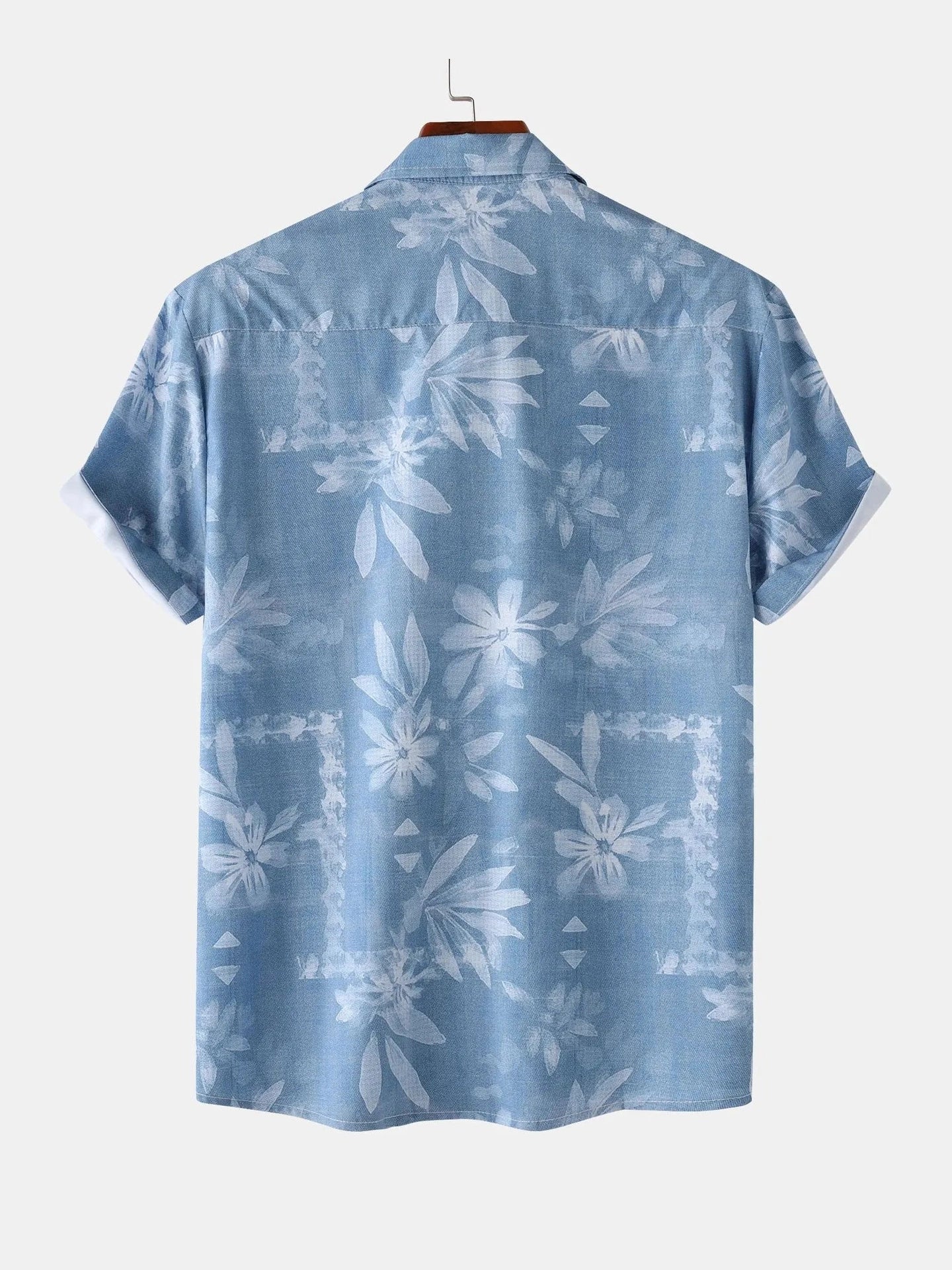 Men's Print Short Sleeve Button-Up Shirt NicholesGifts