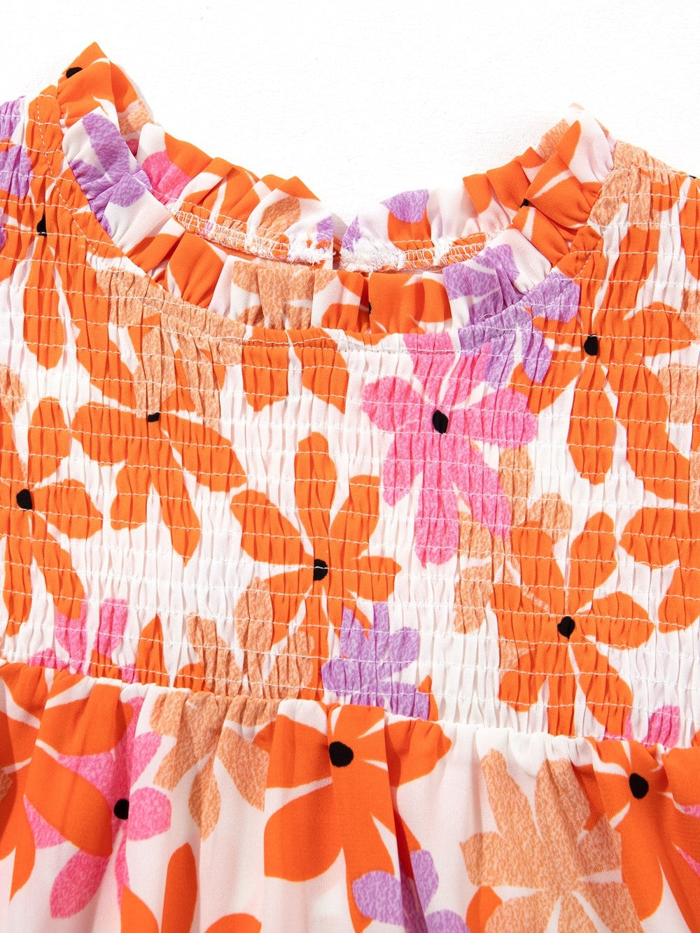 Women Printed Round Neck Cap Sleeve Blouse