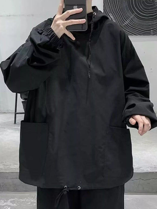 Men's Loose Fit Drawstring Hoodie Trendsi