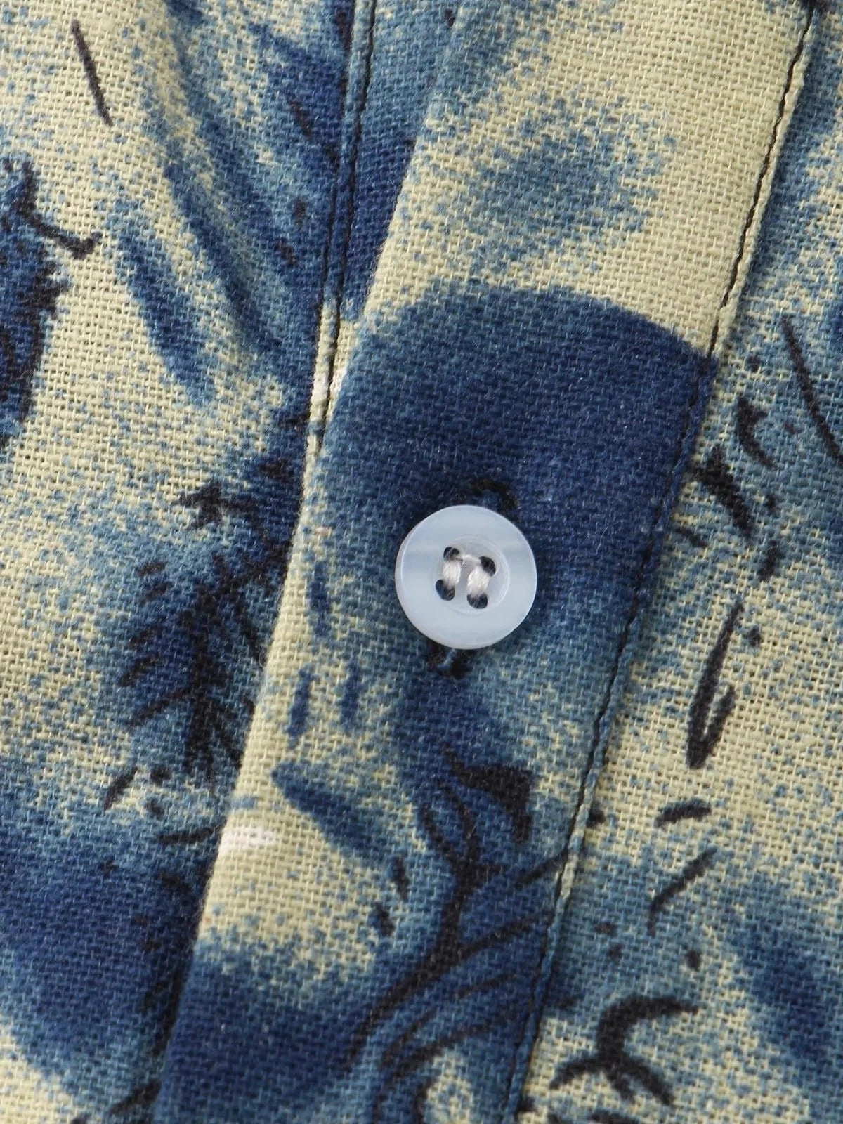 Men's Vintage Print Short Sleeve Shirt Trendsi