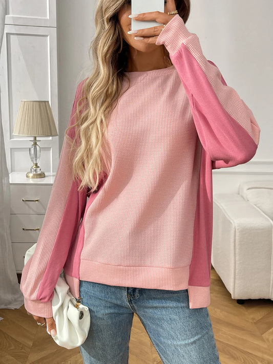 Color Block Long Sleeve Sweatshirt