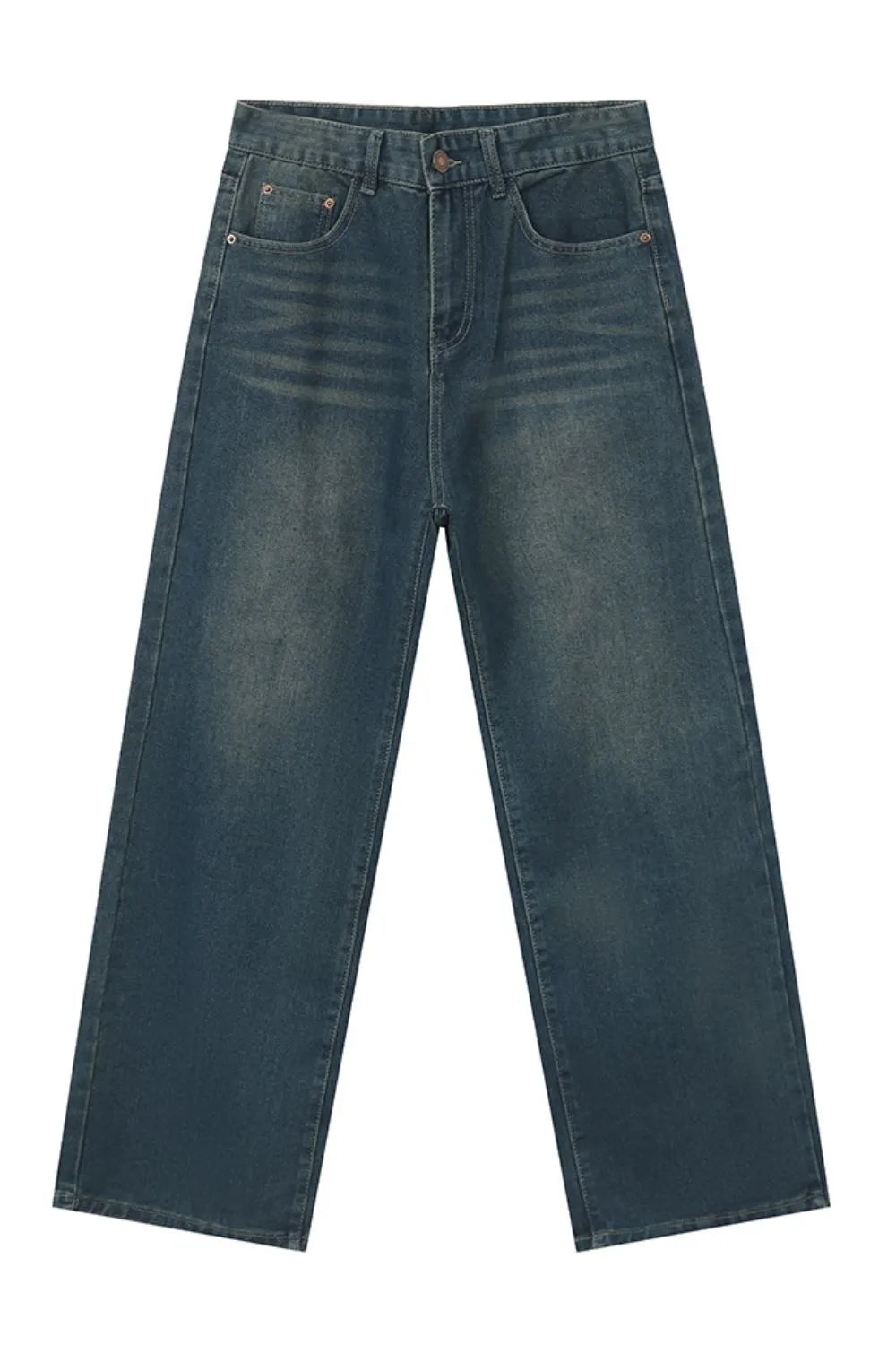 Men's Mid Rise Straight Leg Jeans Trendsi