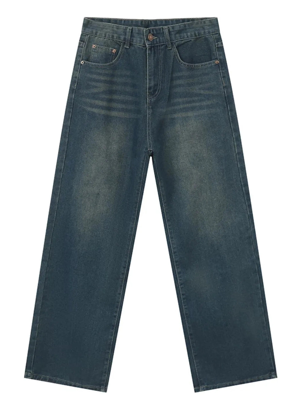 Men's Mid Rise Straight Leg Jeans Trendsi