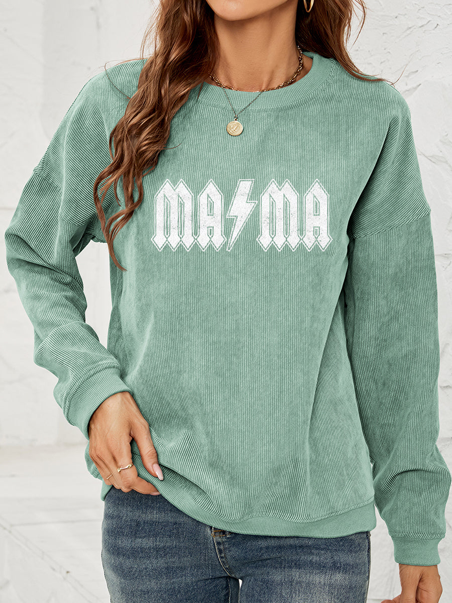 MAMA Graphic Dropped Shoulder Sweatshirt NicholesGifts