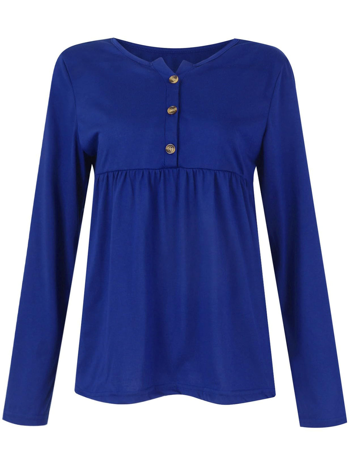 NicholesGifts Women Half Button Long Sleeve T-Shirt NicholesGifts